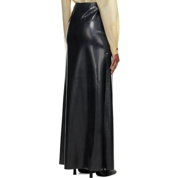 Kwaidan Editions Slit Maxi Skirt Size FR 36 US 4 S Black Rubber $1500 - Picture 15 of 16